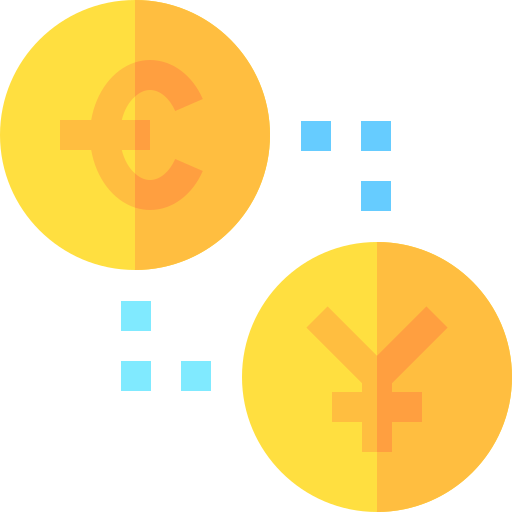 Обмен валюты Basic Straight Flat иконка