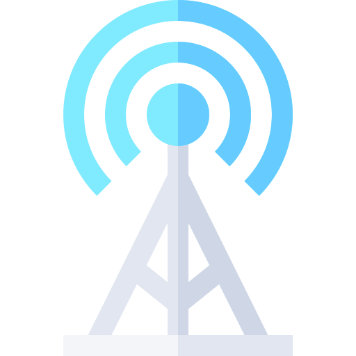 torre de comunicación Basic Straight Flat icono