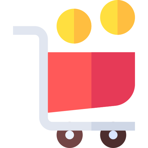 carrito de compras Basic Straight Flat icono
