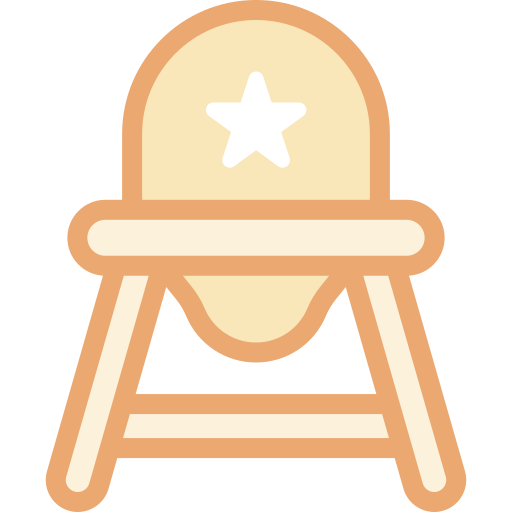 높은 의자 Detailed color Lineal color icon