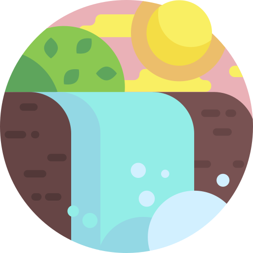 wodospad Detailed Flat Circular Flat ikona