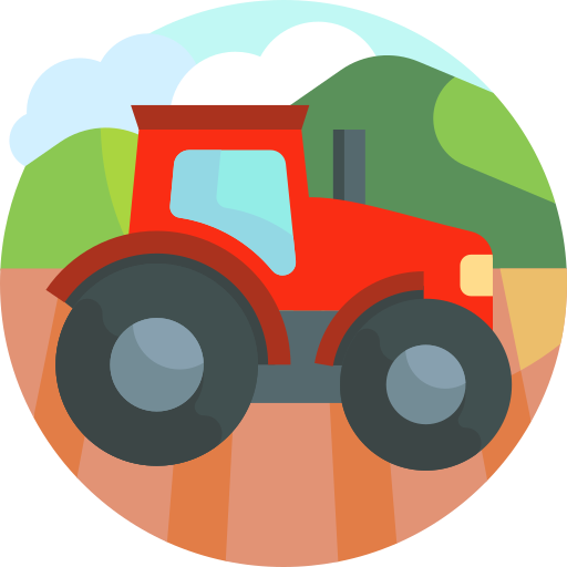 Tractor Detailed Flat Circular Flat icon