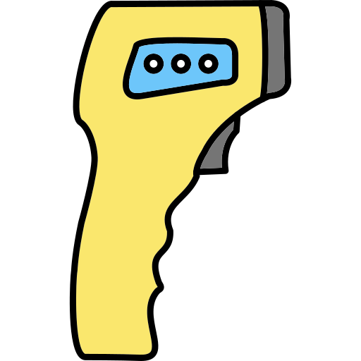 pistolet thermomètre Generic Thin Outline Color Icône