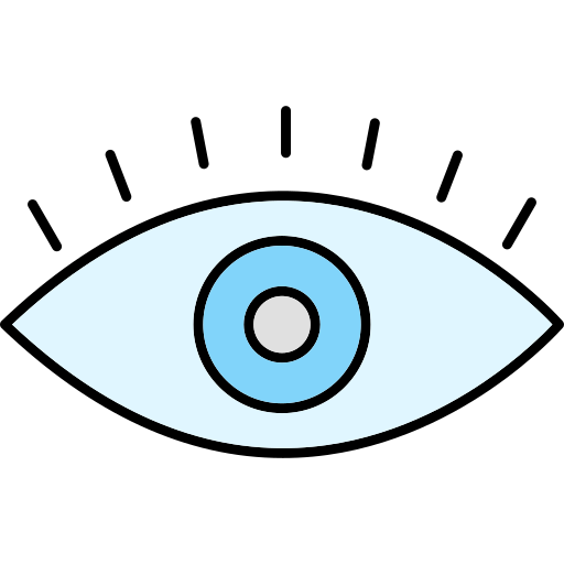 oog Generic Thin Outline Color icoon