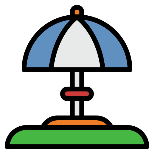 ビーチパラソル Generic Outline Color icon