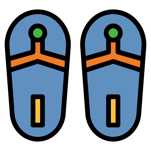 Sandals Generic Outline Color icon