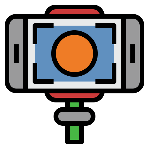 셀카 봉 Generic Outline Color icon
