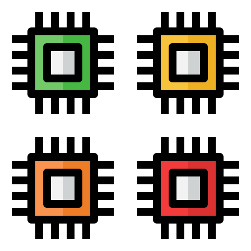 microprocessore Generic Outline Color icona