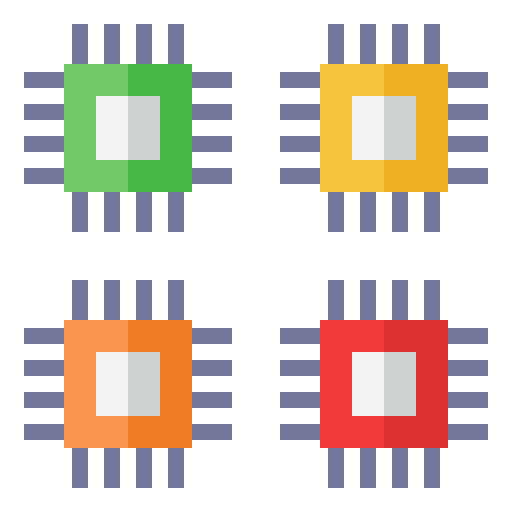 microprocessor Generic Flat icoon