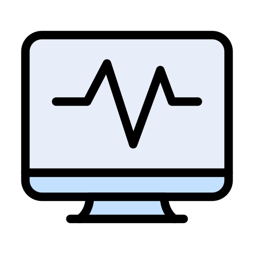 ECG monitor Vector Stall Lineal Color icon