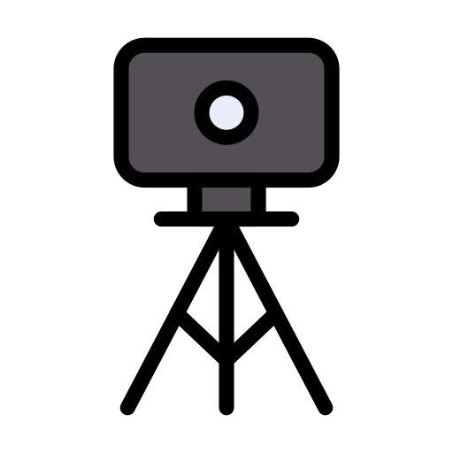 kamera Vector Stall Lineal Color ikona