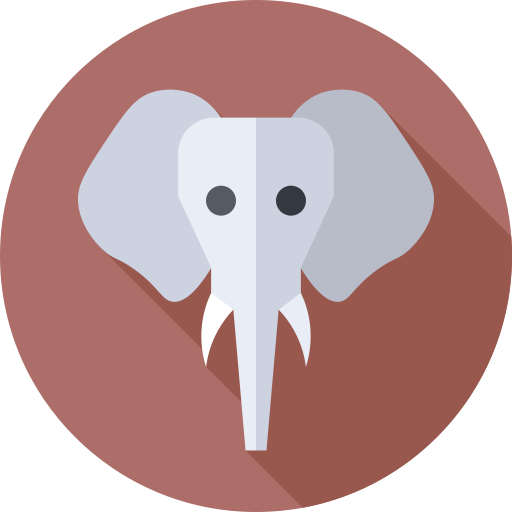 olifant Flat Circular Flat icoon