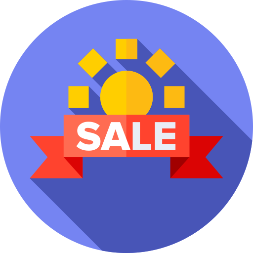 Summer sale Flat Circular Flat icon