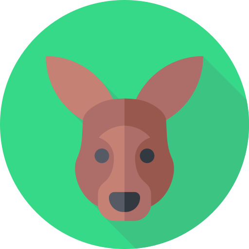 kangur Flat Circular Flat ikona