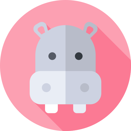 hipopotam Flat Circular Flat ikona