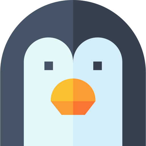 pinguïn Basic Straight Flat icoon