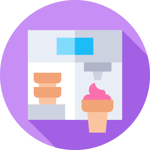 Ice cream machine Flat Circular Flat icon