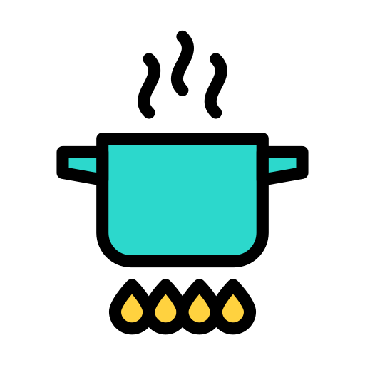 Pot Vector Stall Lineal Color icon