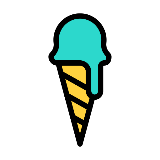 Ice cream Vector Stall Lineal Color icon