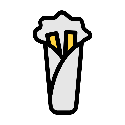 shawarma Vector Stall Lineal Color icon