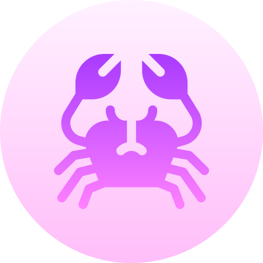 Crab Basic Gradient Circular icon