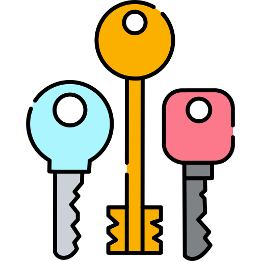 Keys Generic Outline Color icon