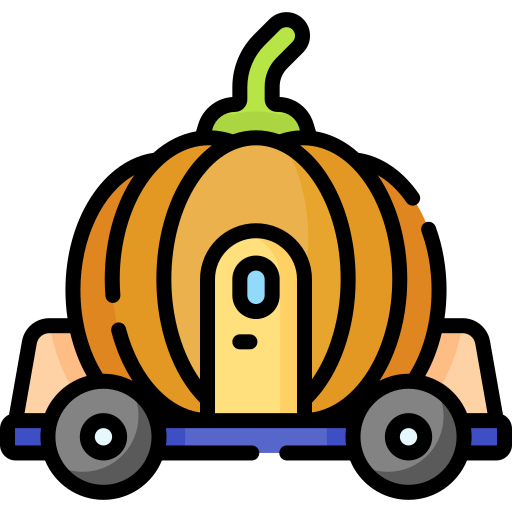 Pumpkin carriage Special Lineal color icon