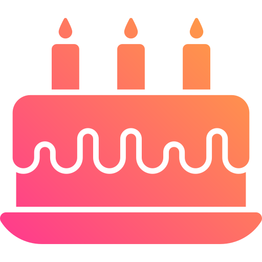 pastel de cumpleaños Generic Flat Gradient icono