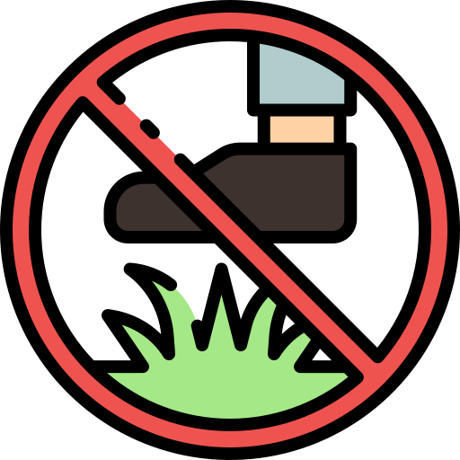 Keep off the grass Good Ware Lineal Color icon