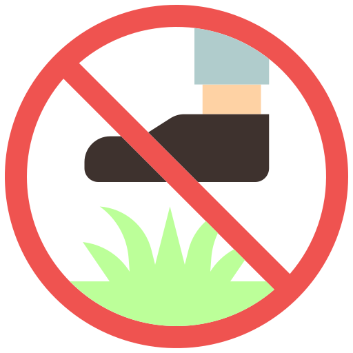 Keep off the grass Good Ware Flat icon