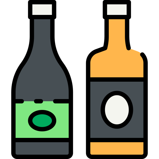bouteille de vin Good Ware Lineal Color Icône