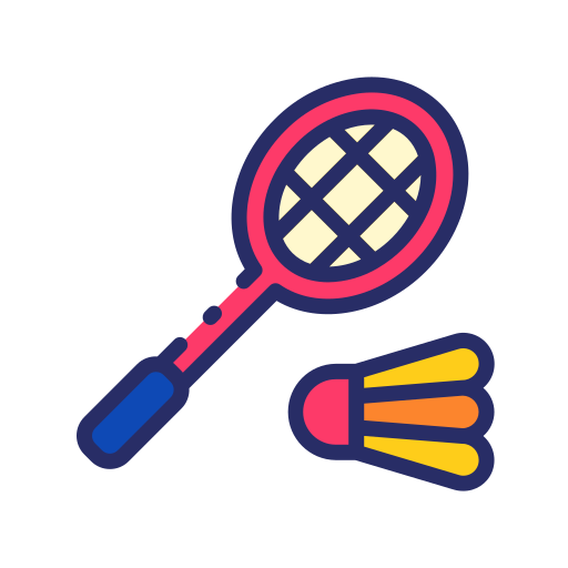 badminton Good Ware Lineal Color icoon