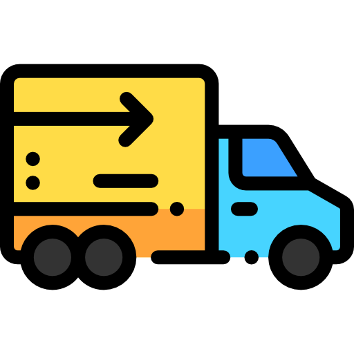 camion de livraison Detailed Rounded Lineal color Icône