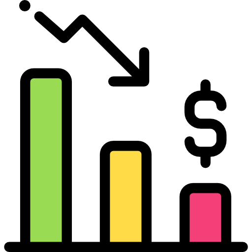 통계 Detailed Rounded Lineal color icon