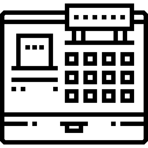caja registradora Detailed Straight Lineal icono