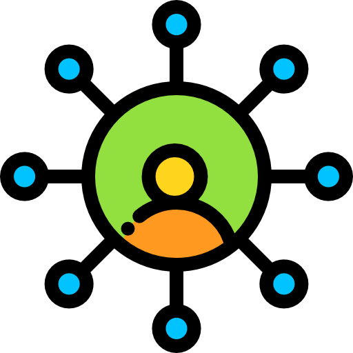 Networking Detailed Rounded Lineal color icon