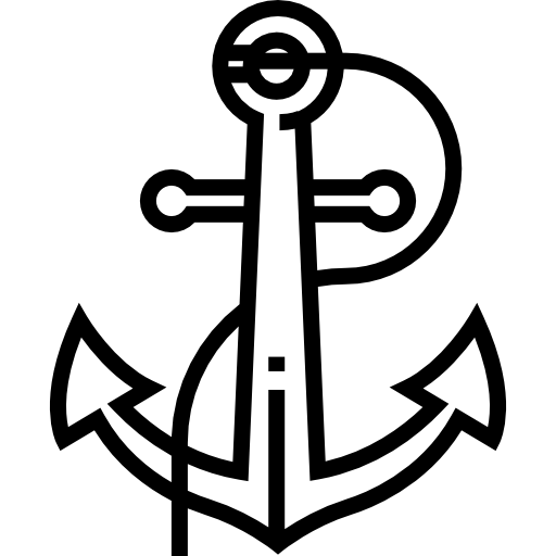 kotwica Detailed Straight Lineal ikona