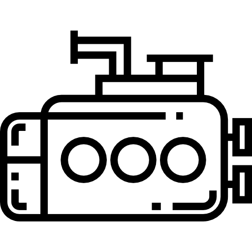 Łódź podwodna Detailed Straight Lineal ikona