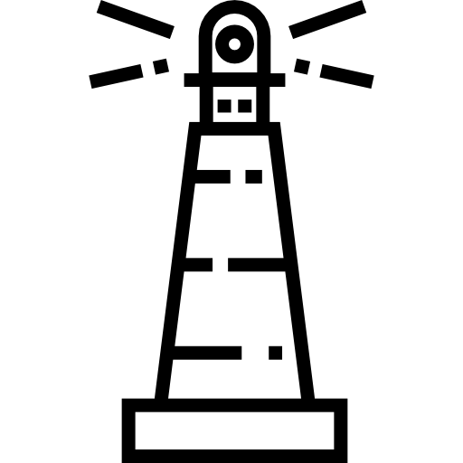 faro Detailed Straight Lineal icona