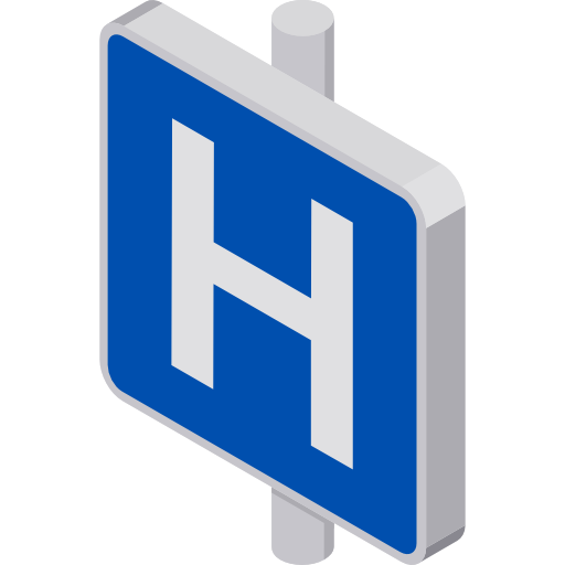 hospital Isometric Flat icono