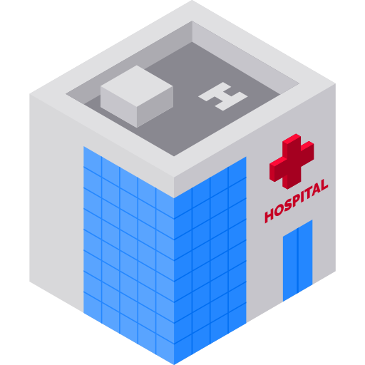 hospital Isometric Flat icono