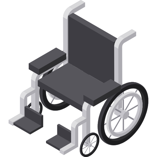 rolstoel Isometric Flat icoon