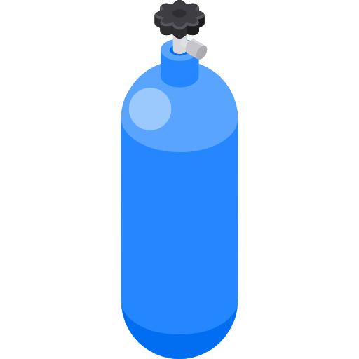 bouteille d'oxygène Isometric Flat Icône