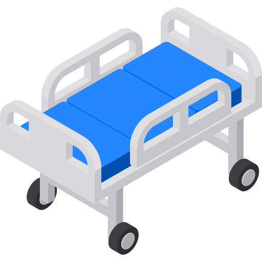 Hospital bed Isometric Flat icon