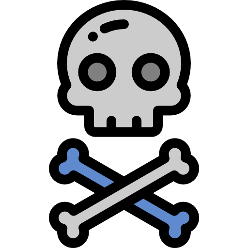 Skull Detailed Rounded Lineal color icon