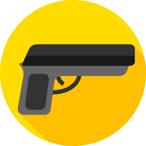 Gun Flat Circular Flat icon