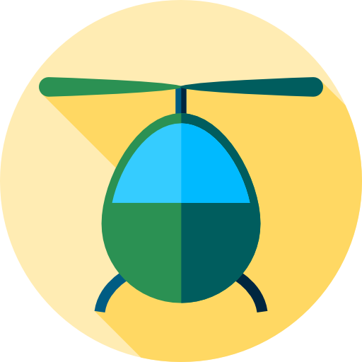 helicóptero Flat Circular Flat Ícone
