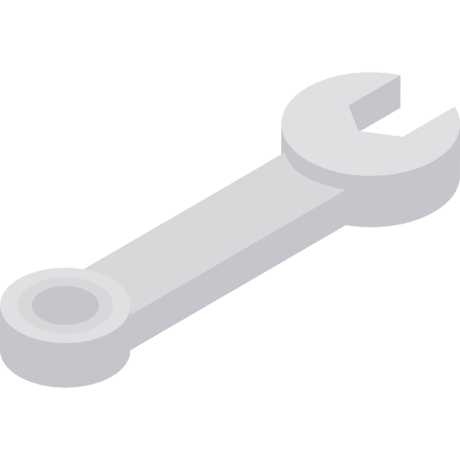 Wrench Isometric Flat icon