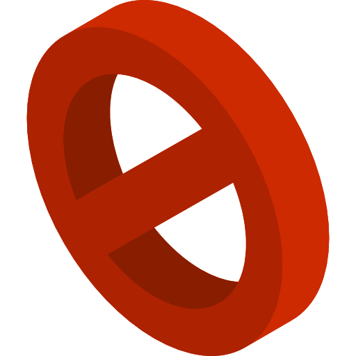 prohibido Isometric Flat icono