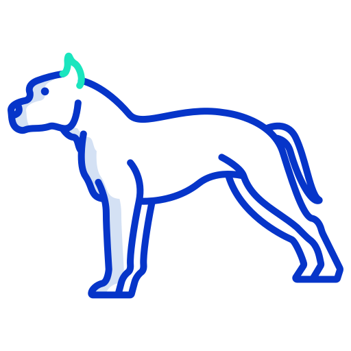 staffordshire terrier americano Icongeek26 Outline Colour Ícone
